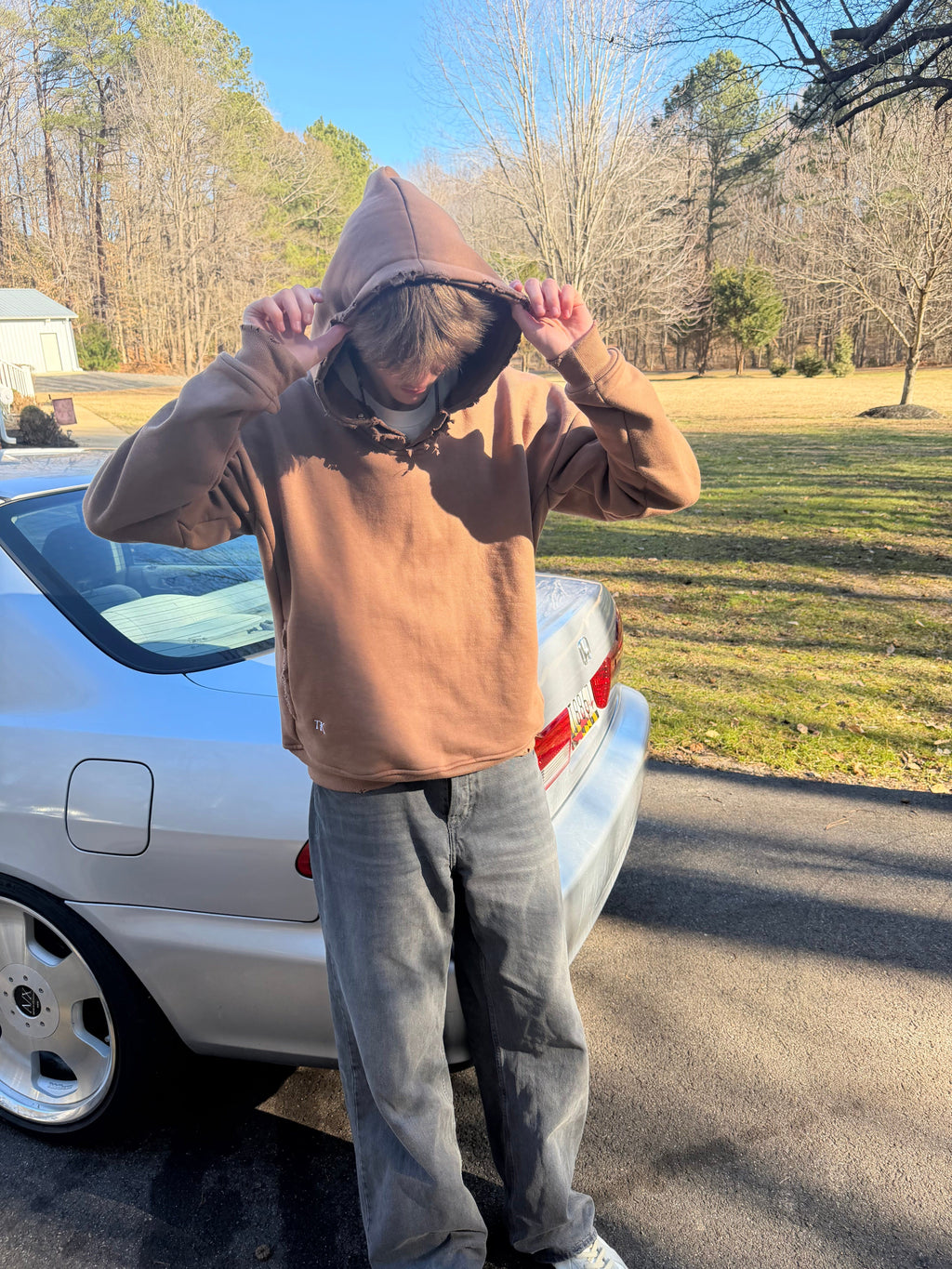 Button Hoodie (Brown)